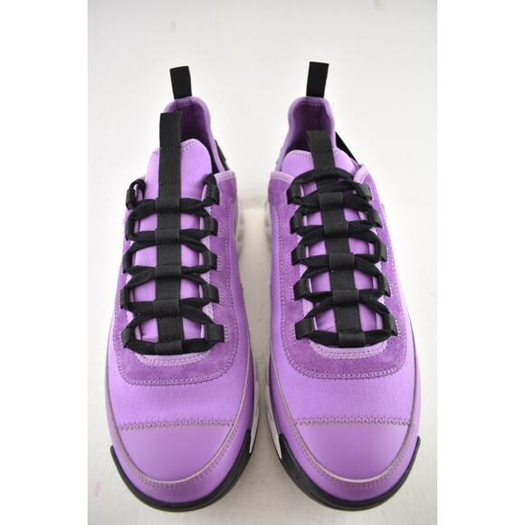 Chanel 20C Mens Purple Black White CC Logo Lace Up Low Top Trainer Sneaker 44 11 - Picture 6 of 13